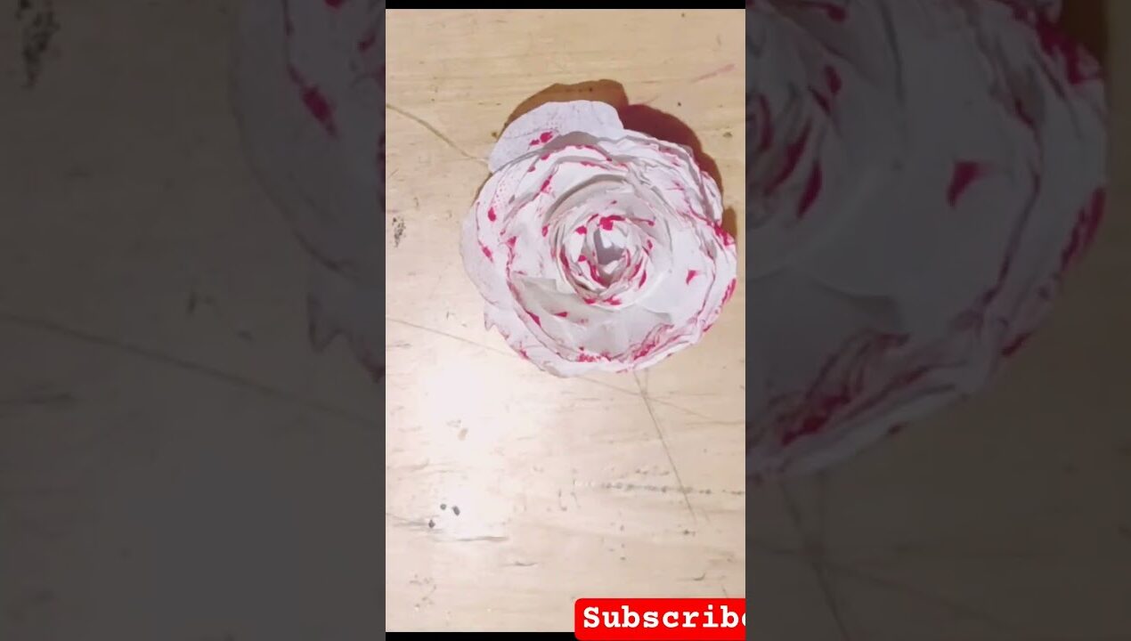 Diy paper rose flower 🌹#craft ideas #dit#art and craft#paper flower#papercrafting#short#youtube