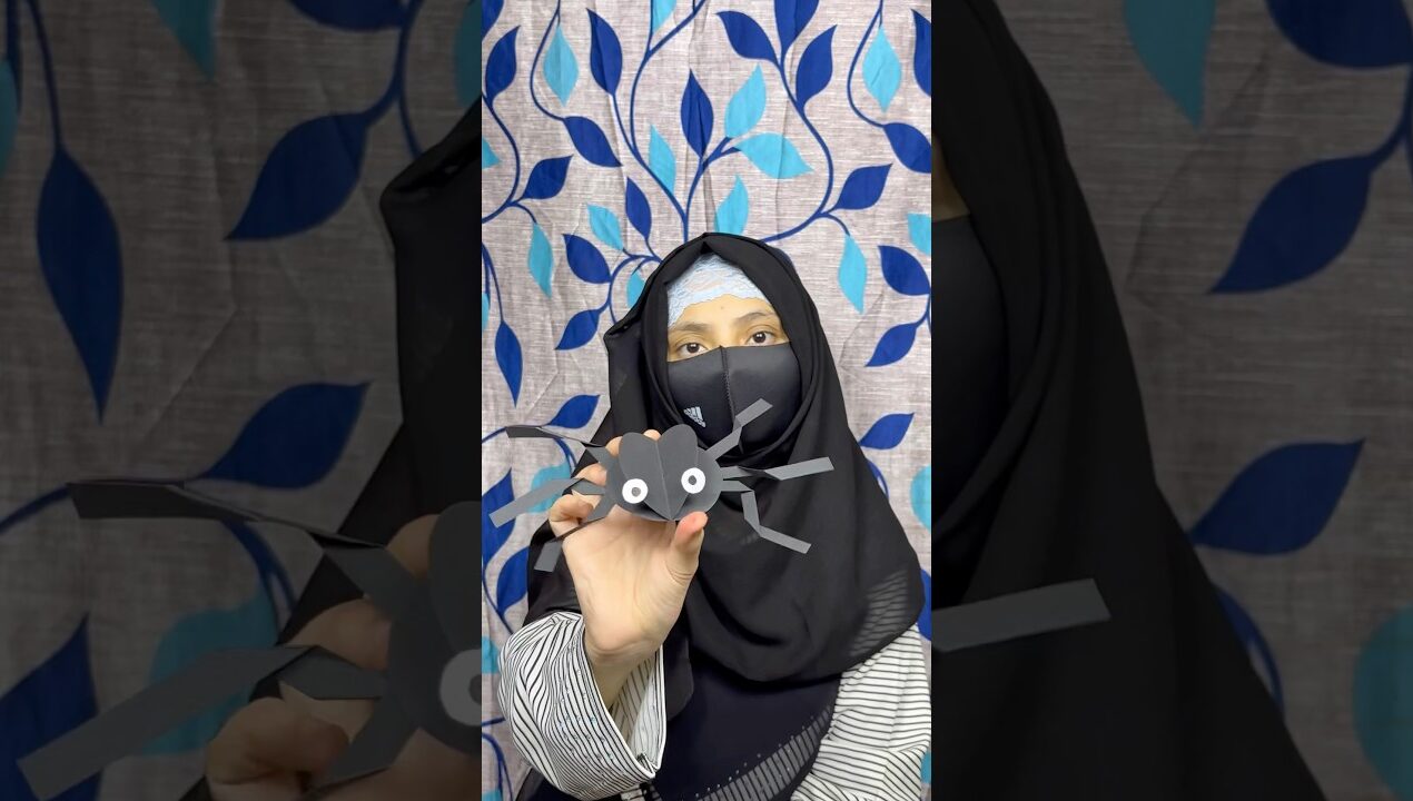 How to make spider 🕷️ paper craft short video idea ￼#shorts #craft #viral #trending #spider