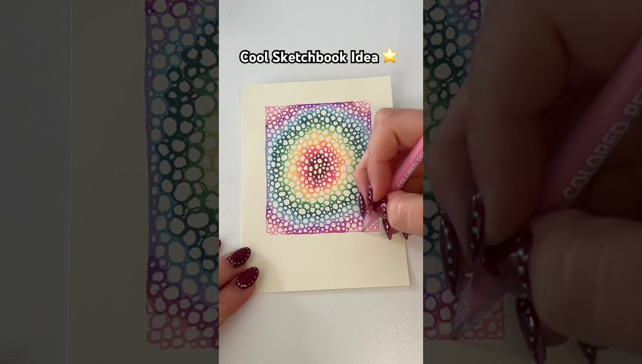 DIY Interesting Sketchbook Idea ⭐️EASY Satisfying Drawing for Beginners ❤️