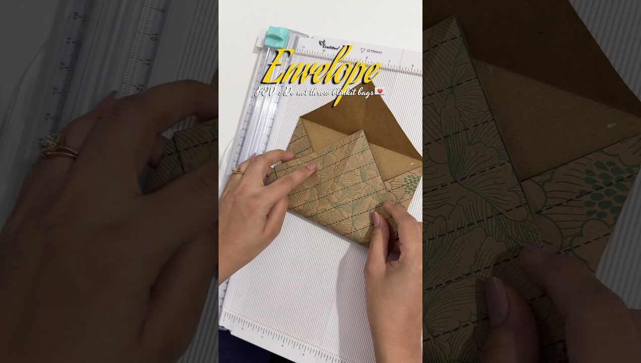 DIY envelope, blinkit bags reuse, plastic bag reuse ideas, easy diy crafts, waste to best, recycling