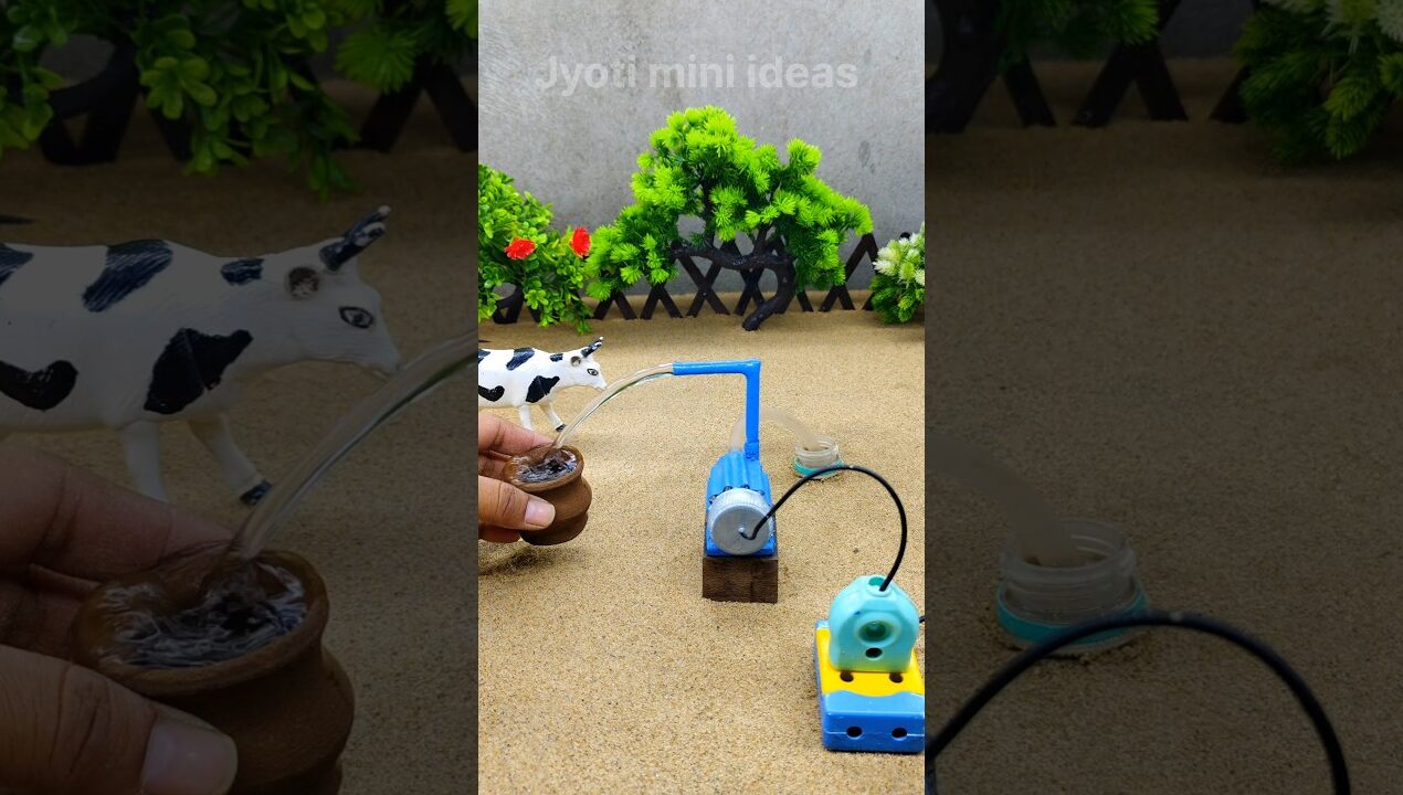 diy tractor making ideas mini motor water pump project video # 704