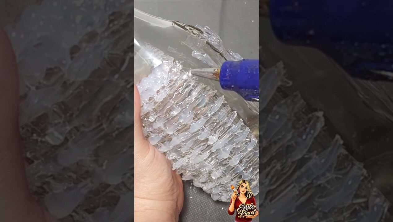 Canasta Efecto Cristal con silicon #silicona #parati #diy