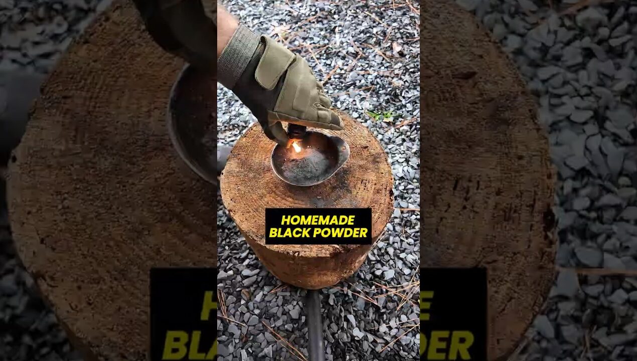 Old-school firestarter you shouldn’t mess with… #diy  #science  #blackpowder