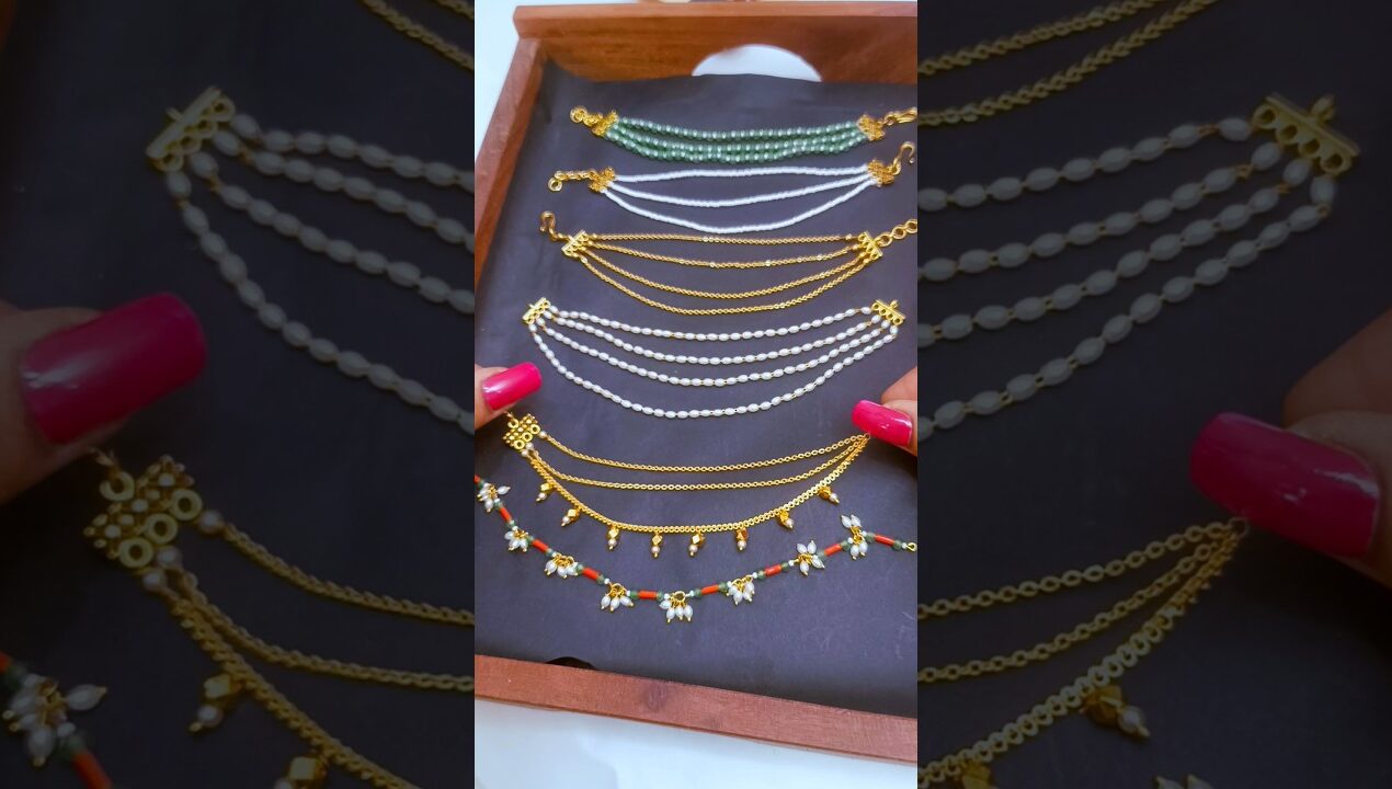 DIY Gold look Chempaswaralu/Ear to hair accessories #how #diy #tutorial #chempaswaralu#chain #making