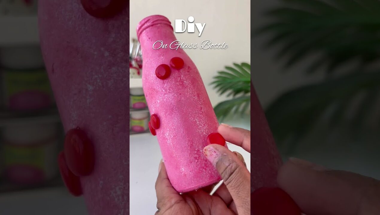 Let’s paint this Bottle🍒😍#art #shorts #trending #viralshorts #painting #diy #creative #youtube