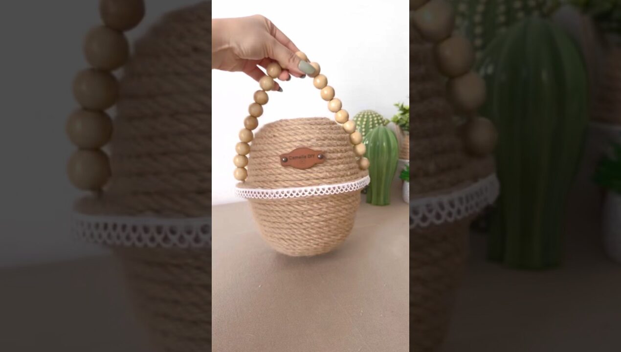 Turning an Ordinary Basket into Something EXTRAordinary ✨ #diy #craftyhome #cameliadiy