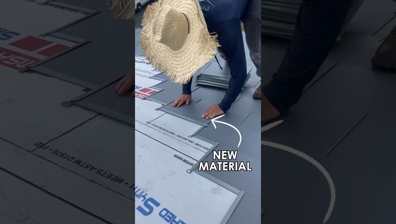 GENIUS new roofing material! #shorts #diy #handyman #construction