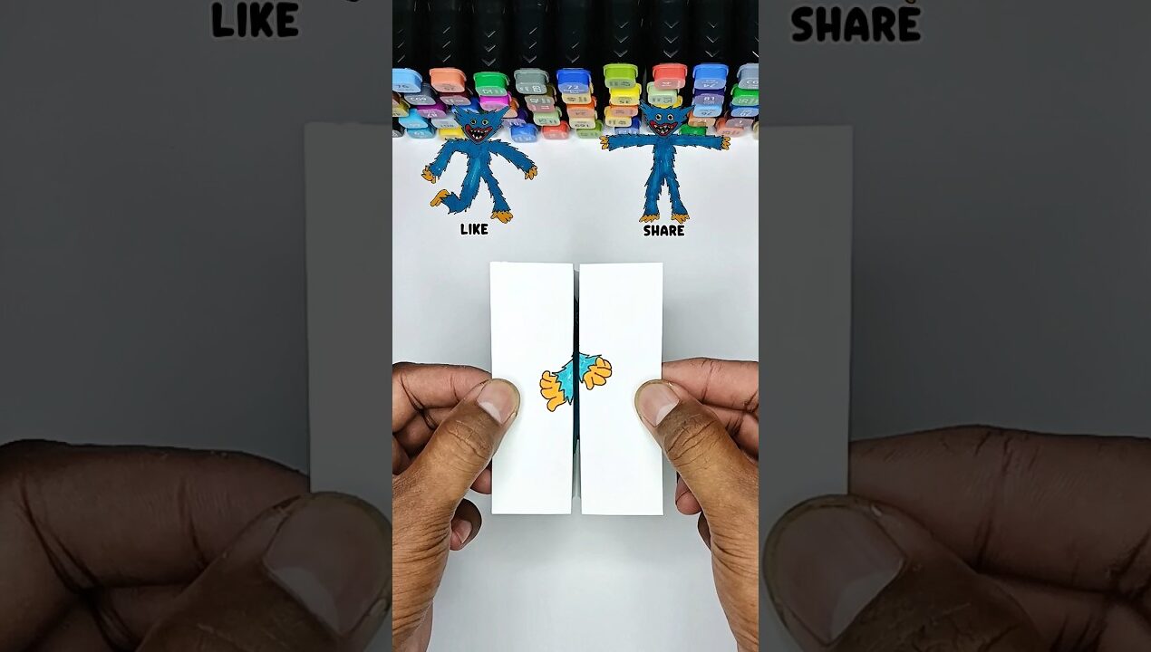 Huggy Wuggy POPPY PLAYTIME Chapters 5 #feedshorts #art #poppyplaytime #diy #papercraft
