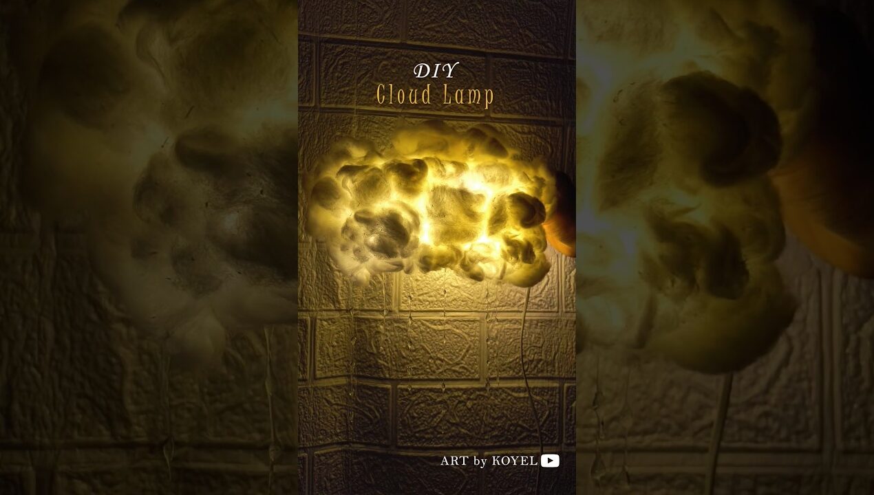 DIY Cloud lamp 🌧️🩷 #ytshorts #shortvideo #shorts #diyideas #craft #viral #viralvideo
