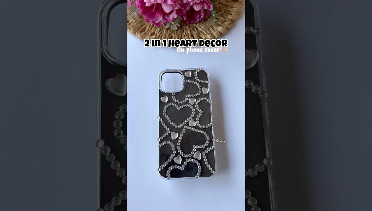 Aesthetic heart phone case 😍|| #phonecover #phonecasediy #phonecase #heart #phonecoverdesigns #diy
