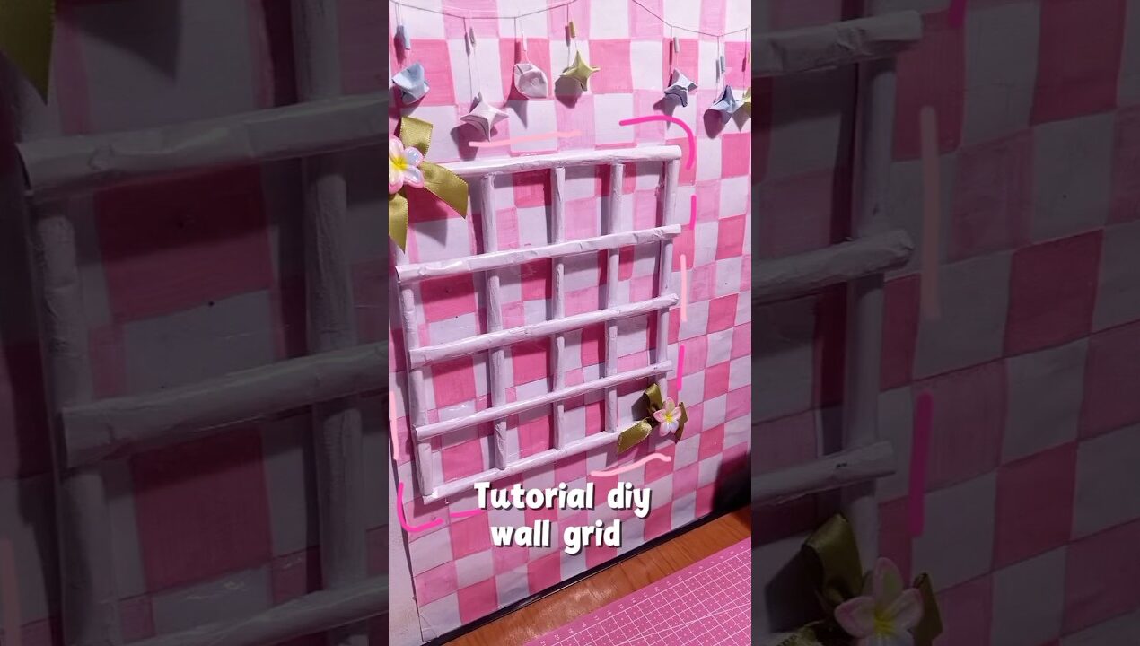 DIY Wall Grid😆😆 #shorts #diy #viral #aesthetic #decoration #papercraft