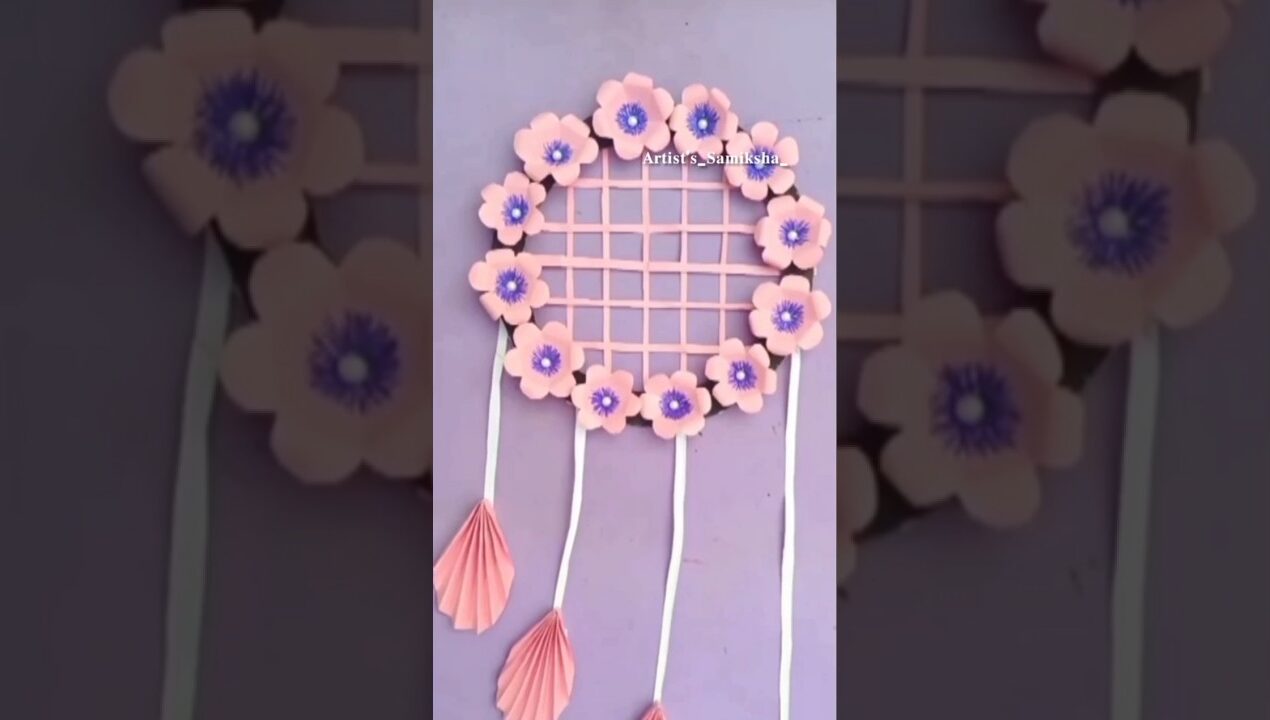 DIY Wall Hanging Craft Idea | #art #diy #paper #artist #walldecor #trending #music