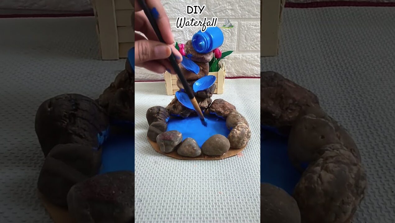 Diy Waterfall | #art #diy #craft #handmade #viral #trending #trendingshorts #shorts #ideas