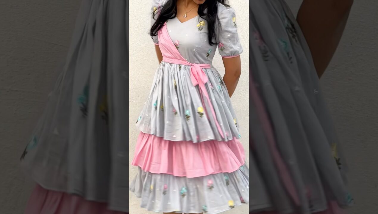 Making a Mul Cotton Dress From Scratch ✨DIY Outfit #viral #trending #mulcotton #telugu #fashion #diy