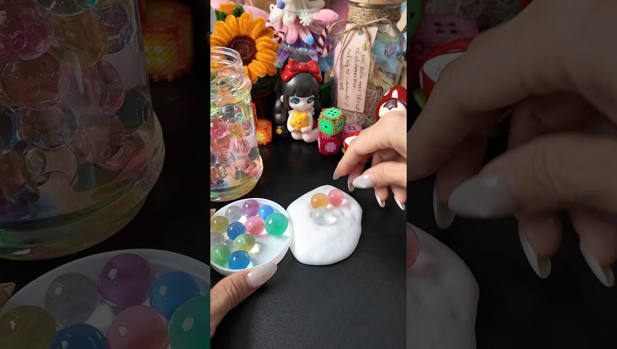 Slime hạt nở🫢🫣 #slime #handmade #mikahandmade #diy