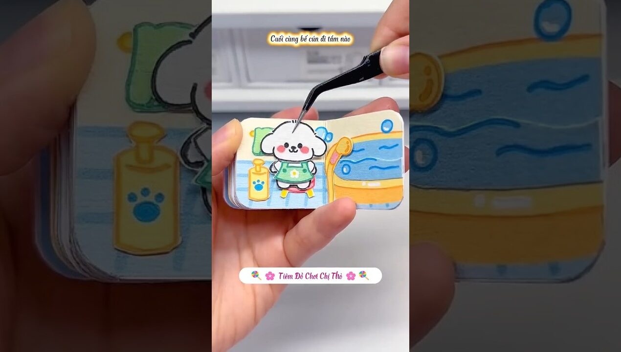 DIY Sổ tay thay đồ cún con siêu dễ thương #tiemdochoi #minicraft #dochoigiay #chitho #diy
