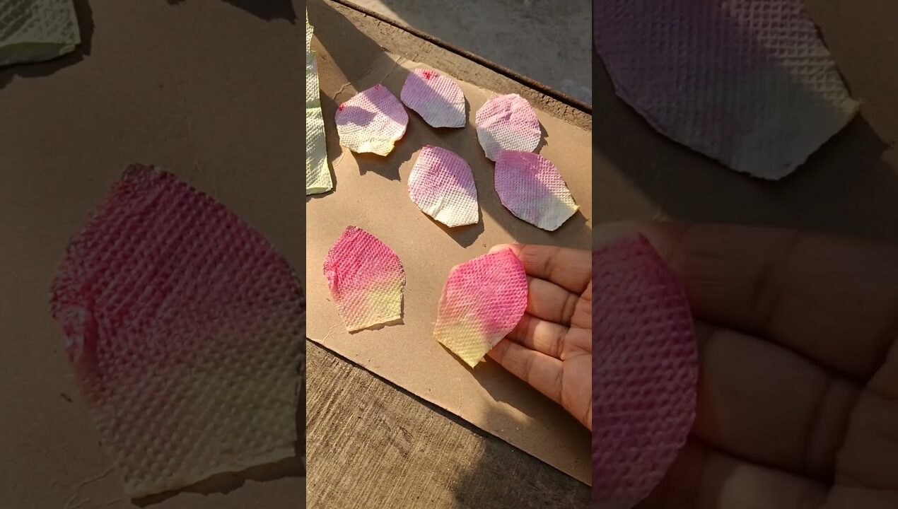 Diy Lotus flowers🌷🦋🌼 | Easy Paper flower | #diy #papercraft #flowers #craftideas