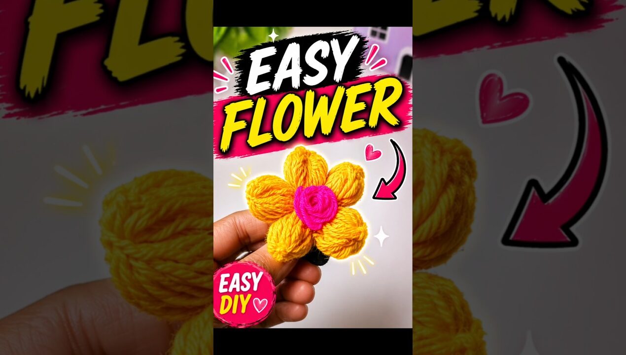 Super Easy Flower Making 🌼 | DIY Craft Idea #shorts#craft #diy #creative #ytshorts
