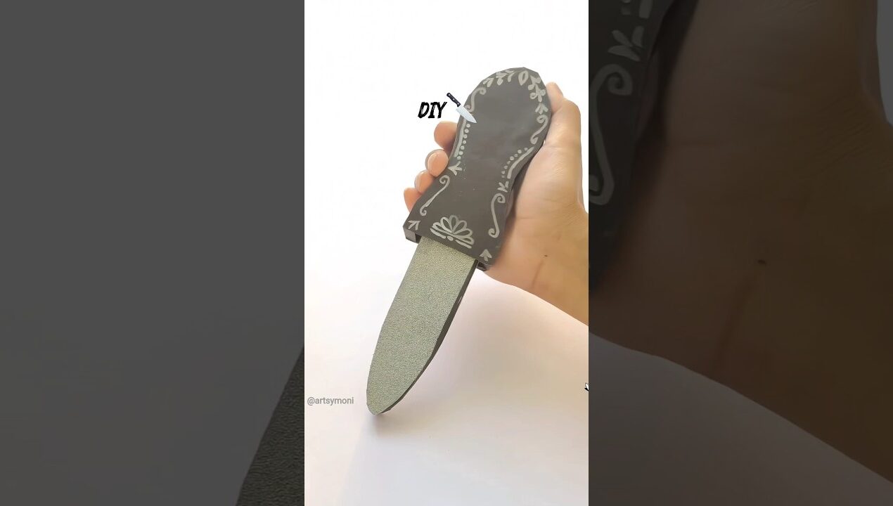 DIY Prank knife🔪Fun craft to Do👀 easy paper craft #diy #shorts #papercrafts #funny #prank#ytshorts