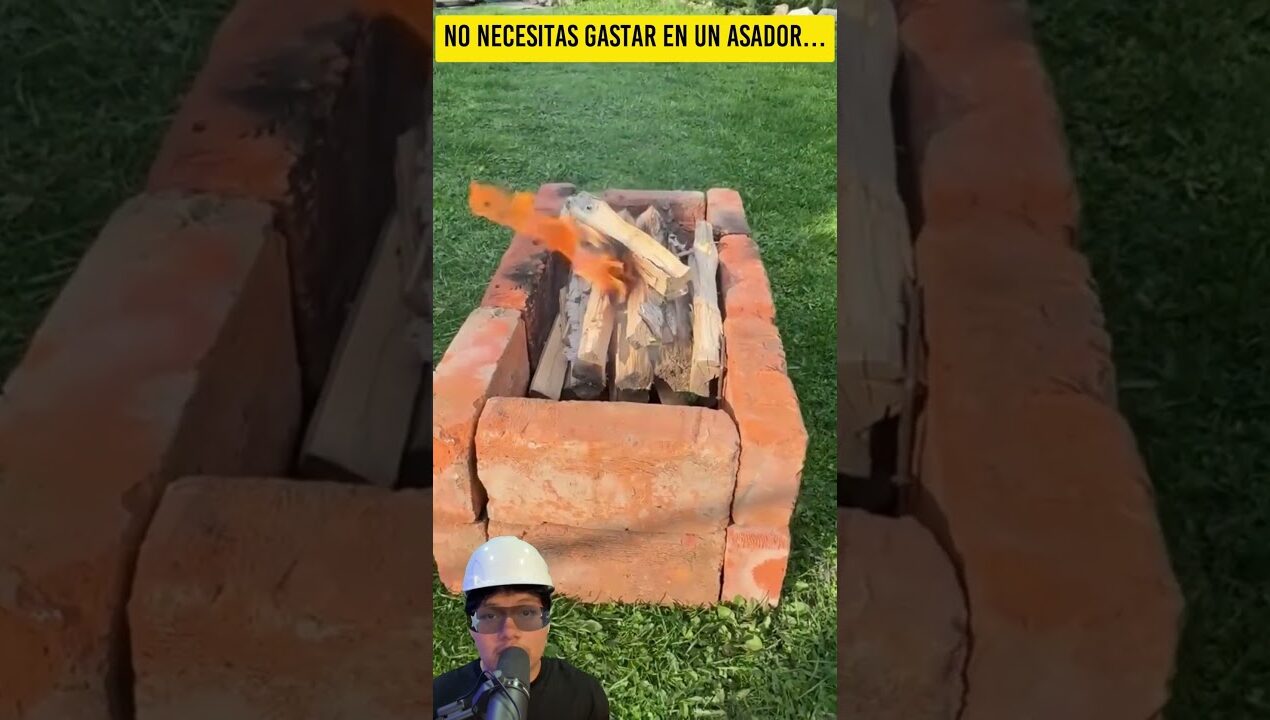 Con ladrillos hizo un ASADOR casero 🔥♻️ #diy #ideas #construccion