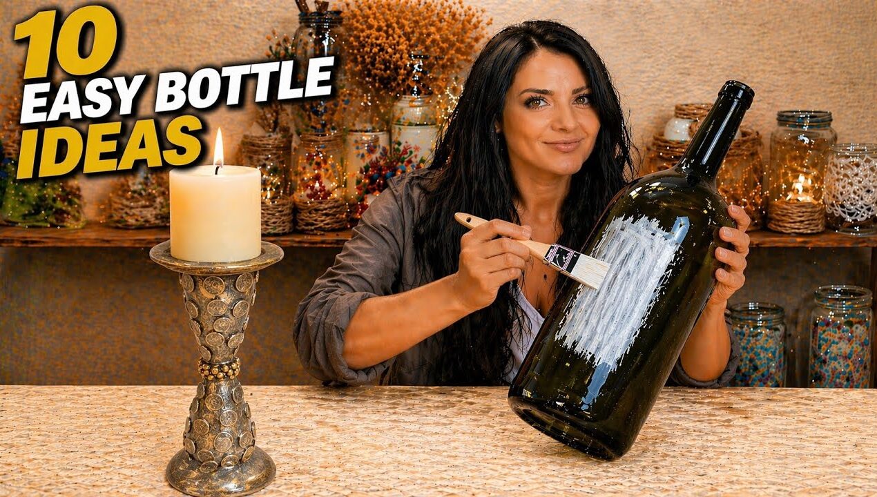 Don’t Throw Glass Bottles! 10 Easy and Genius DIY Ideas