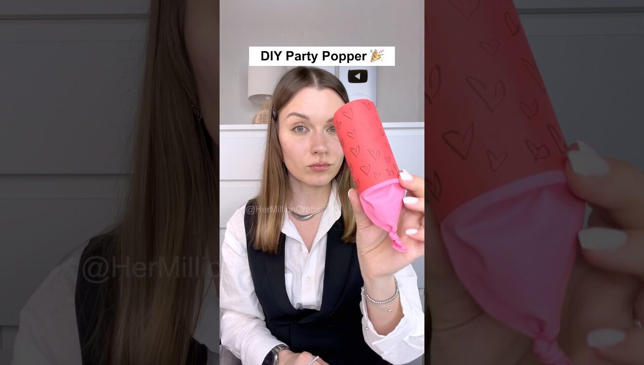 EASY DIY Party Popper hack! 🎉🎈 #diy #craft #viral #trending