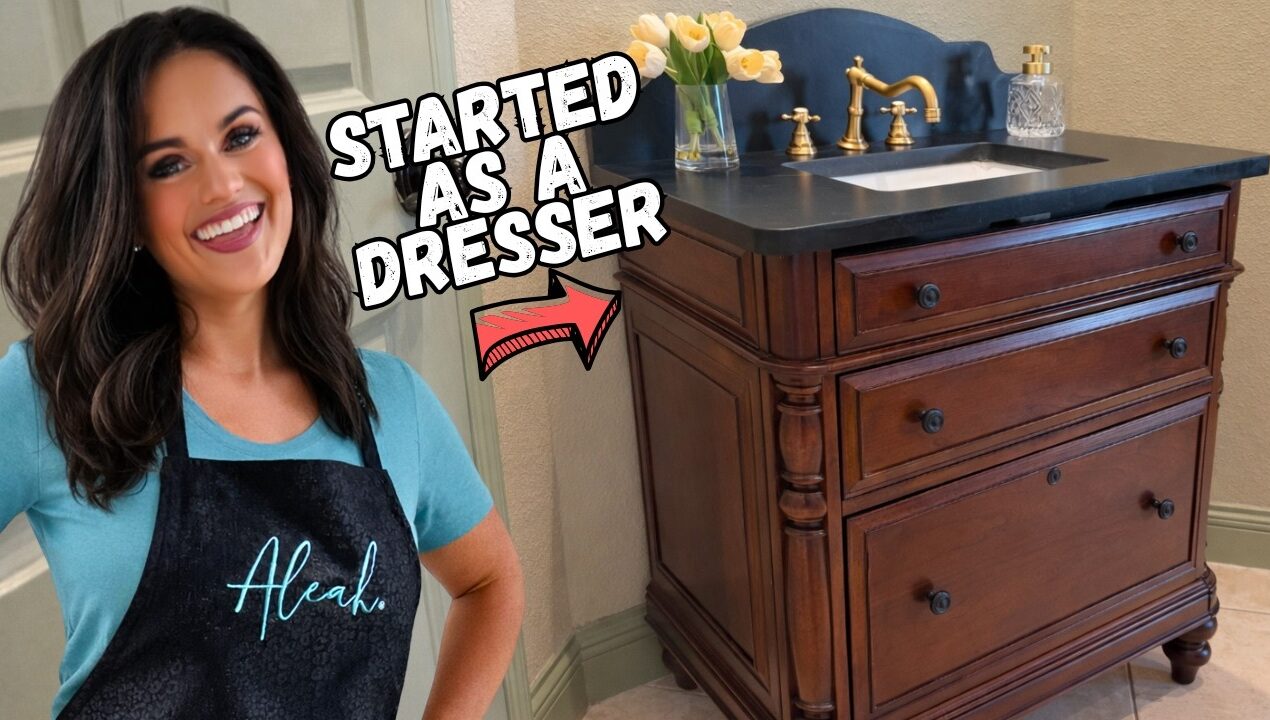 I Made a Bathroom Vanity From a Thrifted Dresser!