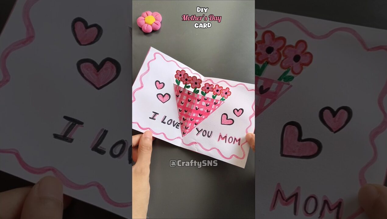 DIY Mother's Day card💕 #mothersday #diy #craft #shorts #shortvideo #aesthetic