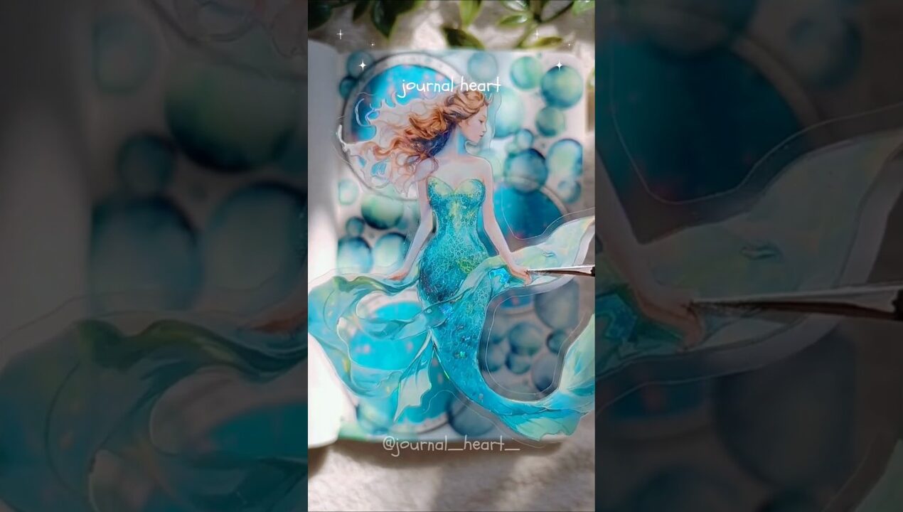 🫧⋆｡˚Bubble sticker വെച്ച് ഒരു journal ചെയ്തലോ? #ideas #sticker #diy #pinterest #aesthetic
