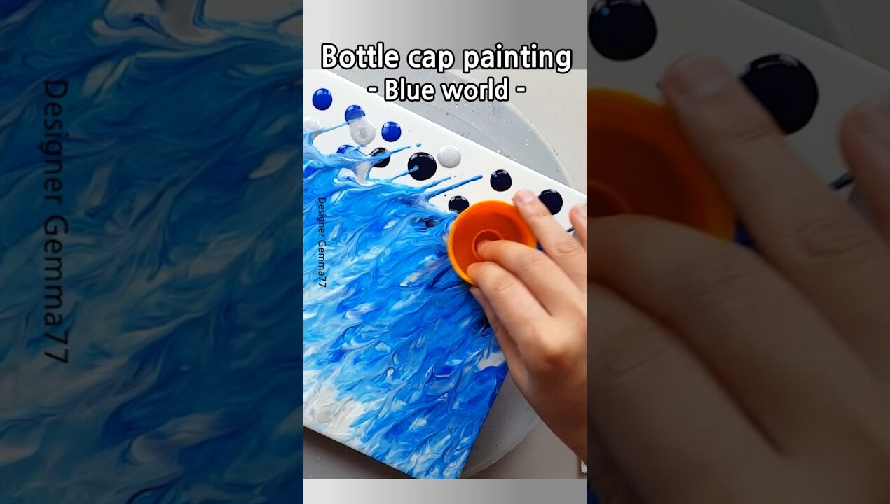 Painting Ideas 😍❤️ Amazing expression technique with bottle caps