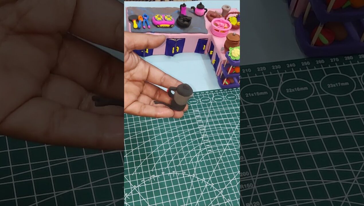 clay art making mini kitchen item #diy #shorts #short #viral #trending #ytshorts