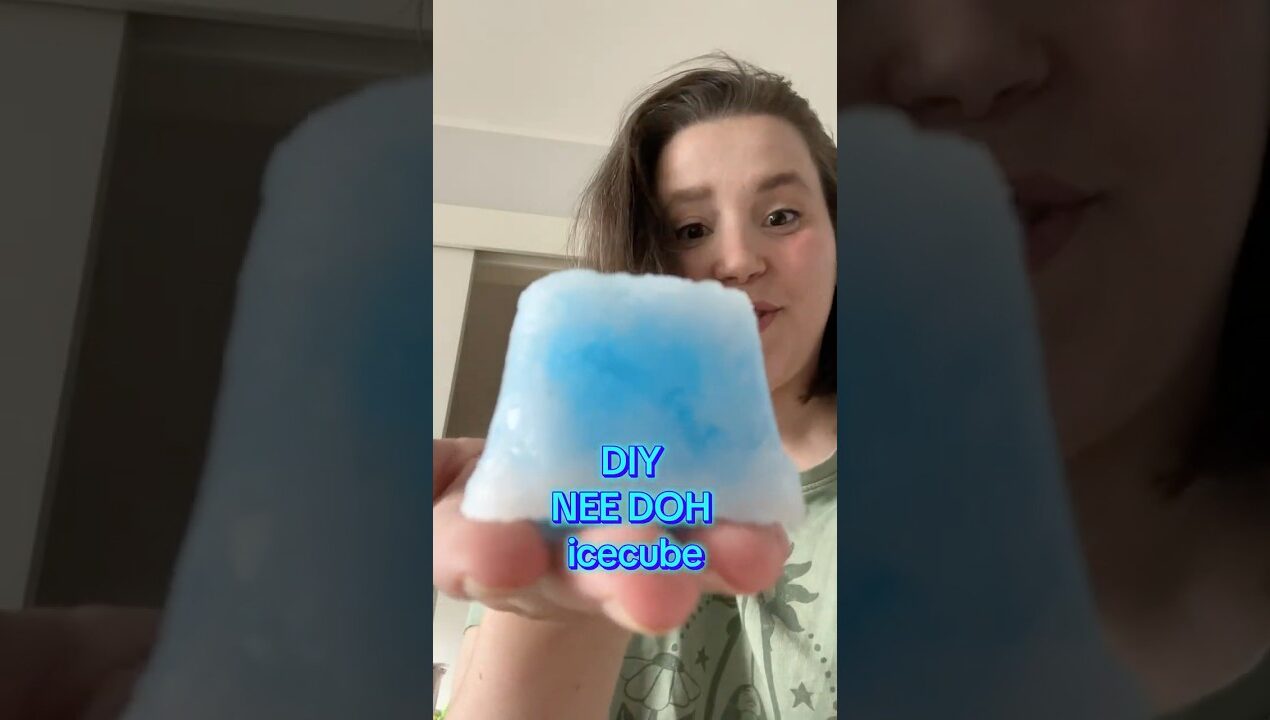 DIY NeeDoh ICECUBE #diysquishy #needoh #homemade #diy #icecube