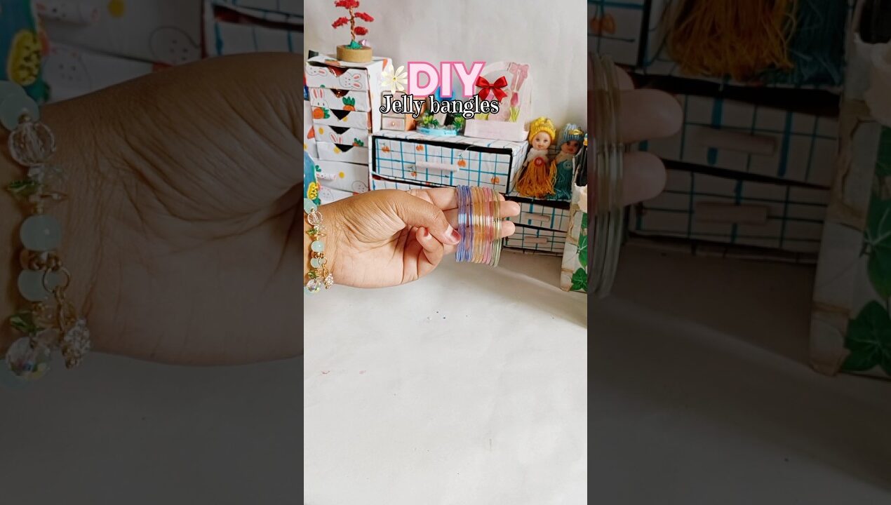 Diy jelly bangles#ytshorts#shortfeed#trendingshorts #diybangles#trendingsong#trendingshorts#diy#art