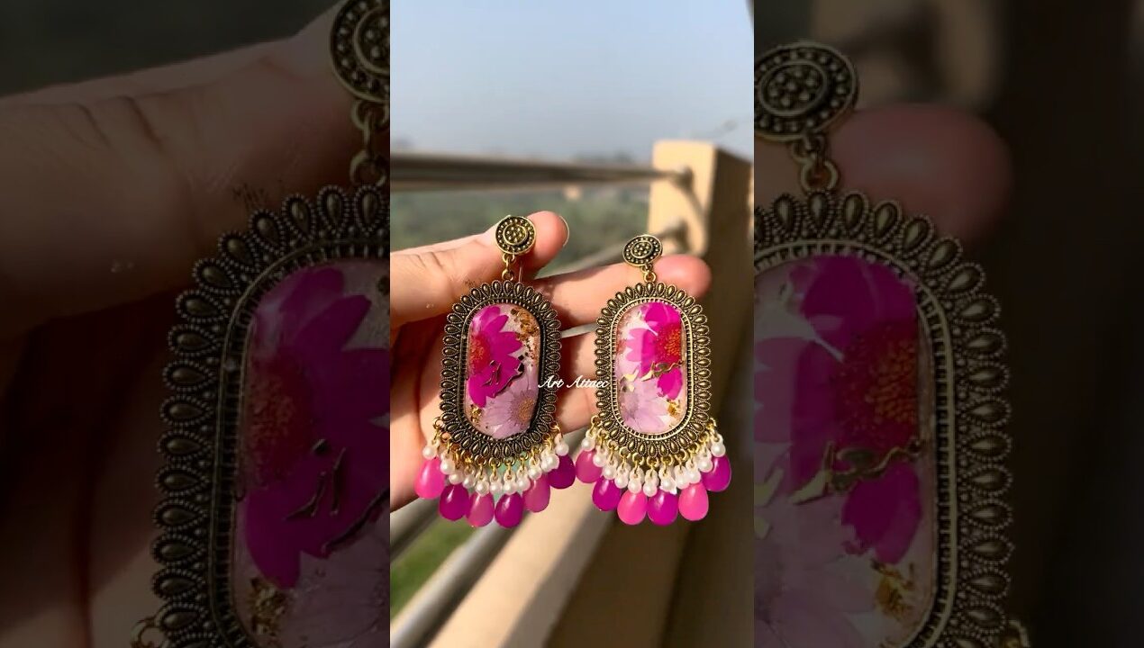 Resin Jhumka | Resin Earing |  +923337623421 #resinjewelry #resinearrings #jhumka #resinjhumka #diy