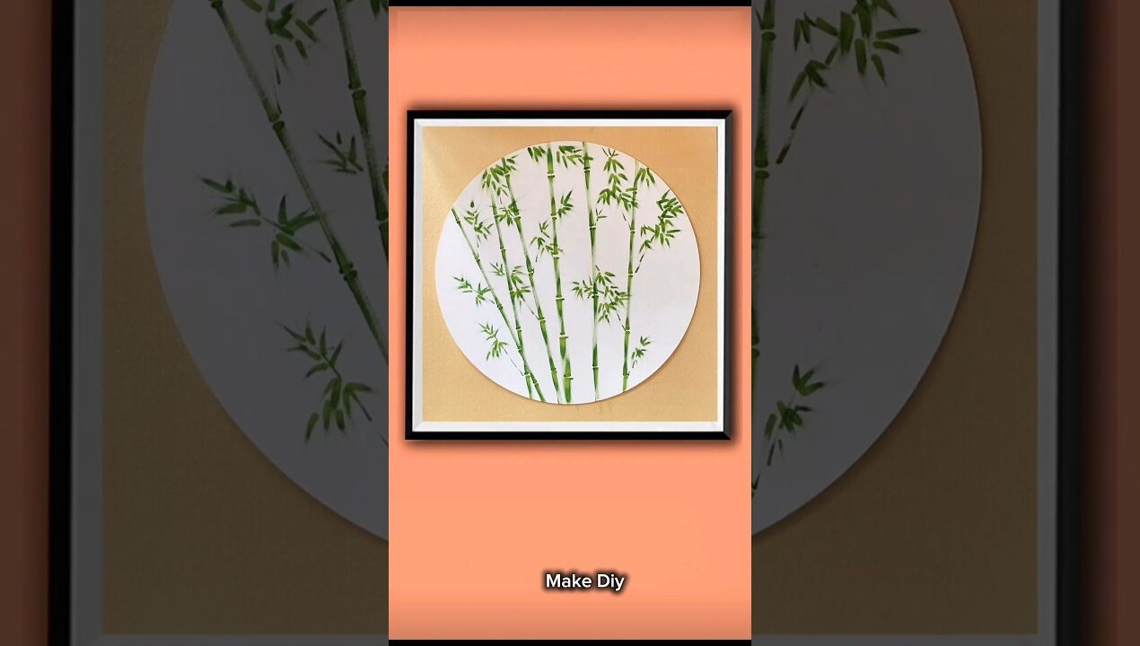 How To Make Finger Painting Bamboo Art | Easy Smudge Painting Tutorial | Satisfying DIY Art #diy