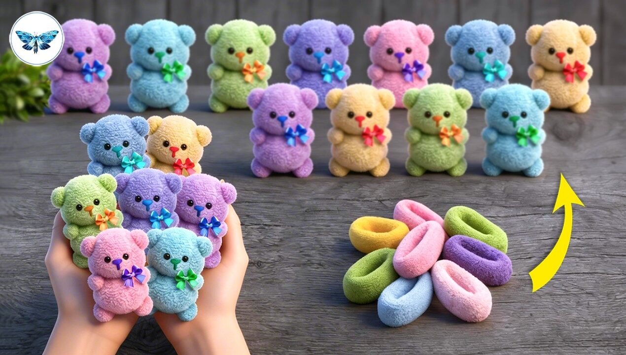 GENIUS! 😱 Teddy Bear from Hair Elastics 🐻 10-minute DIY