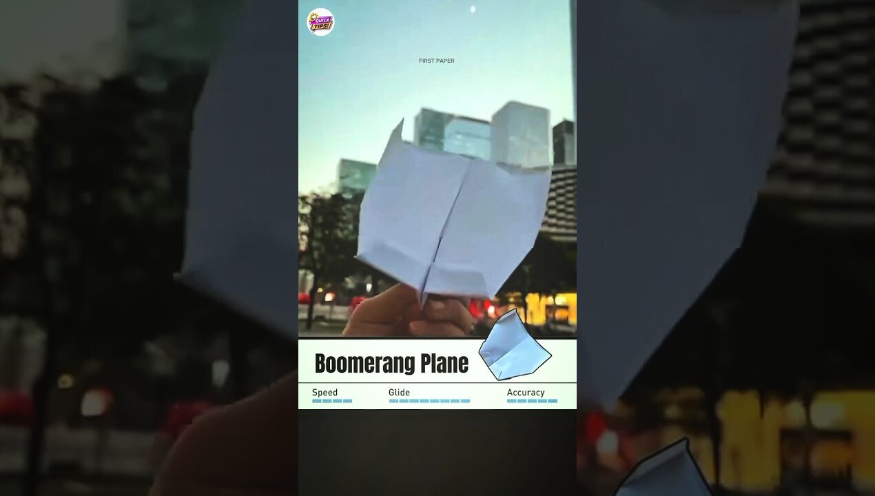 how to make paper plane boomerang || paper boomerang making #craft #diy #youtubeshorts #shorts