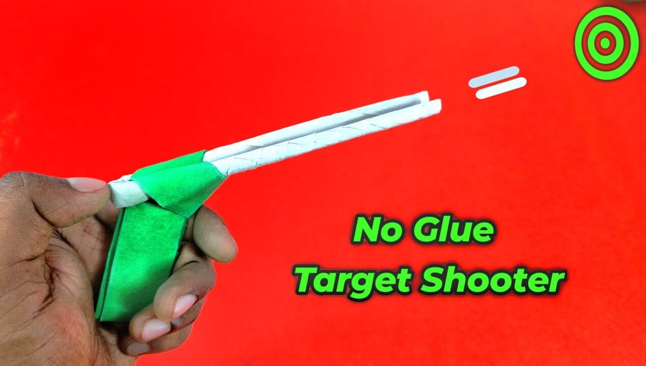 How to make gun with paper without glue
