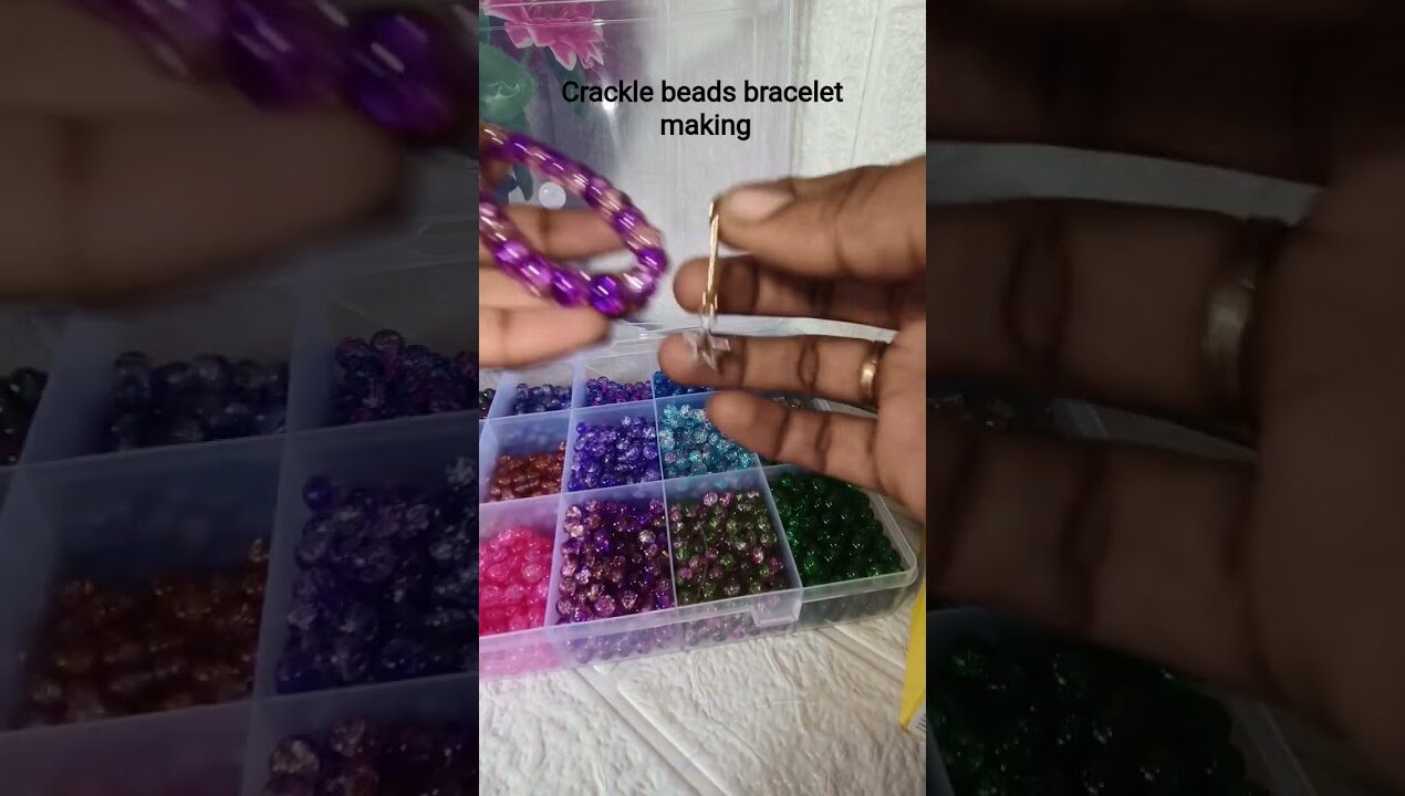 Crackle beads bracelet making /#shorts #handmade  #diy​ #bracelet @BhaviCreations08