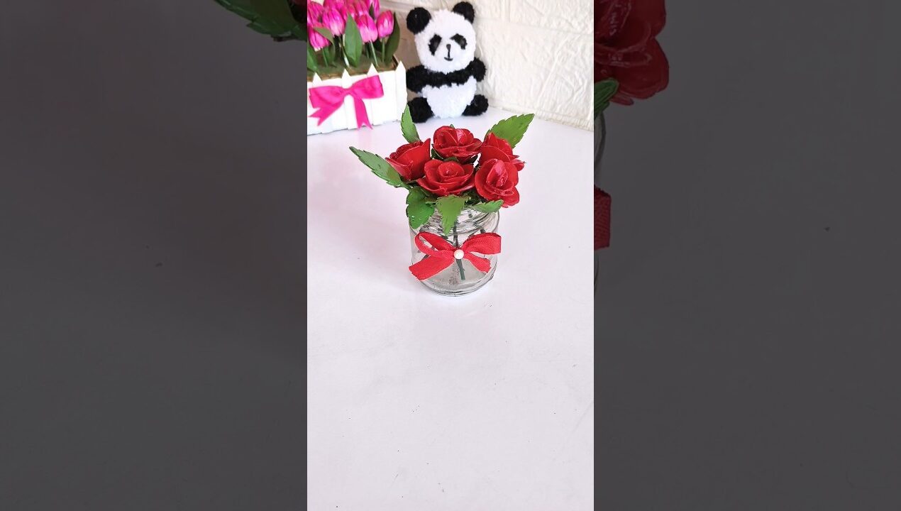 Diy glue Rose 🌹 #diy #rose #handmade #creative #trendingshorts
