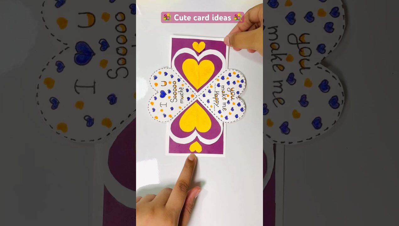 Cute card ideas 💐easy card ideas /paper crafts ✨ #diy #craft #paper #shorts
