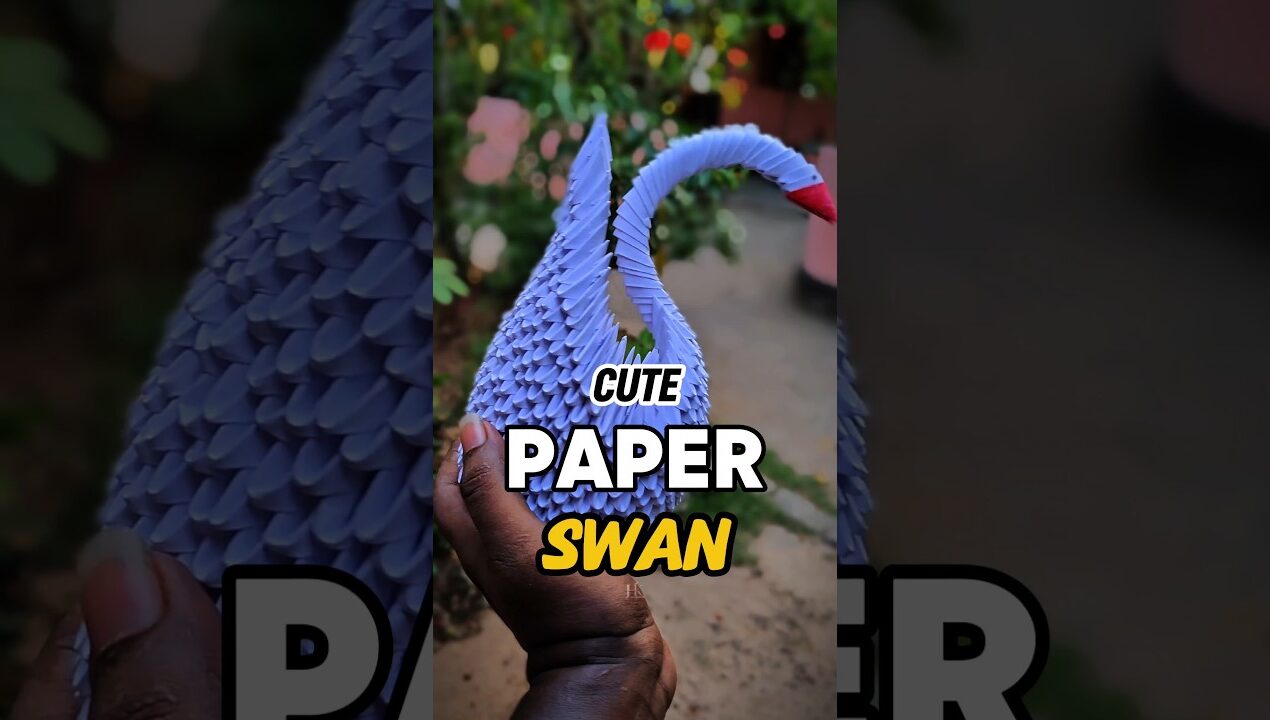 paper SWAN tutorial👇🏽#shorts #shortsfeed #swan #swans #creative #craft #papercraft #paper #cuteduck