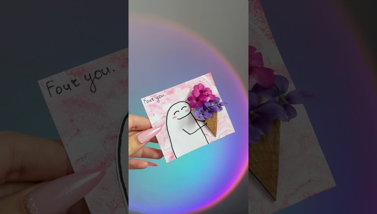 DIY cutest card 💌💘🌸🌷 #diy #paper #idee #tutorial