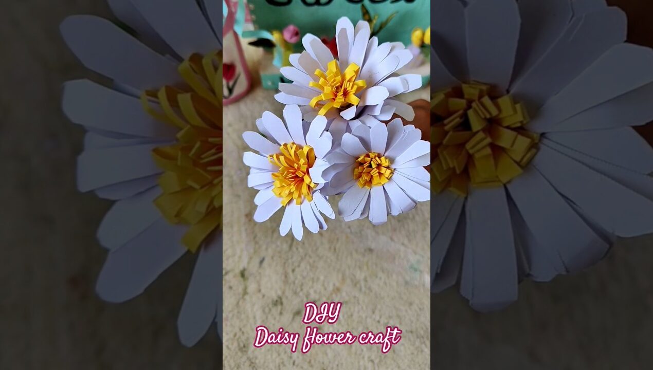 DIY daisy flower paper craft#diy #craft #handmade #shortsfeed #youtubeshorts #shorts #trendingshorts