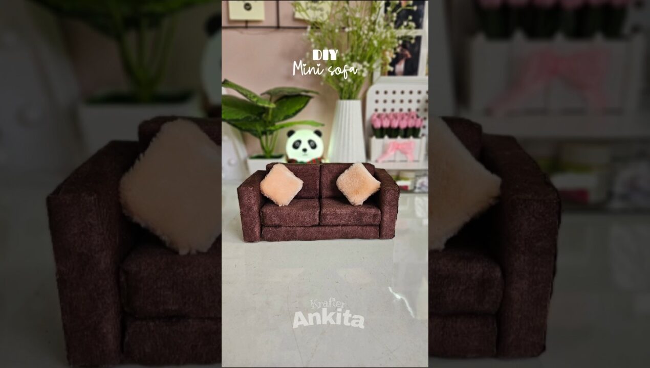 DIY mini Sofa #craft #diy #diyideas #shorts #handmade #homedecor #krafterankita #minisofa #crafts
