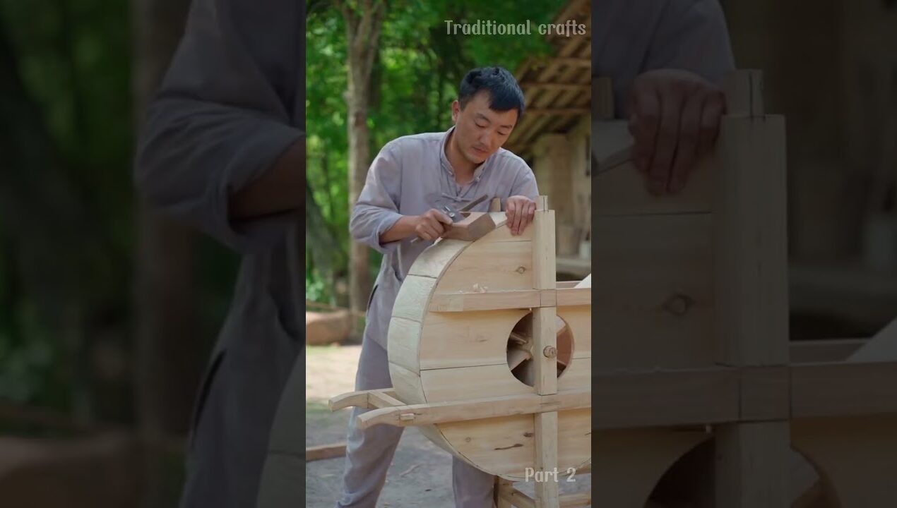 [PART 2]How to make the windmill ? #diy #woodworking  #wood #woodscraft #tools