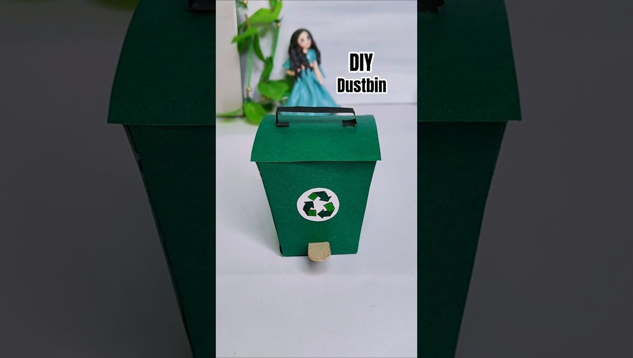 DIY Mini Dustbin With Paper | Easy Paper Craft #shorts
