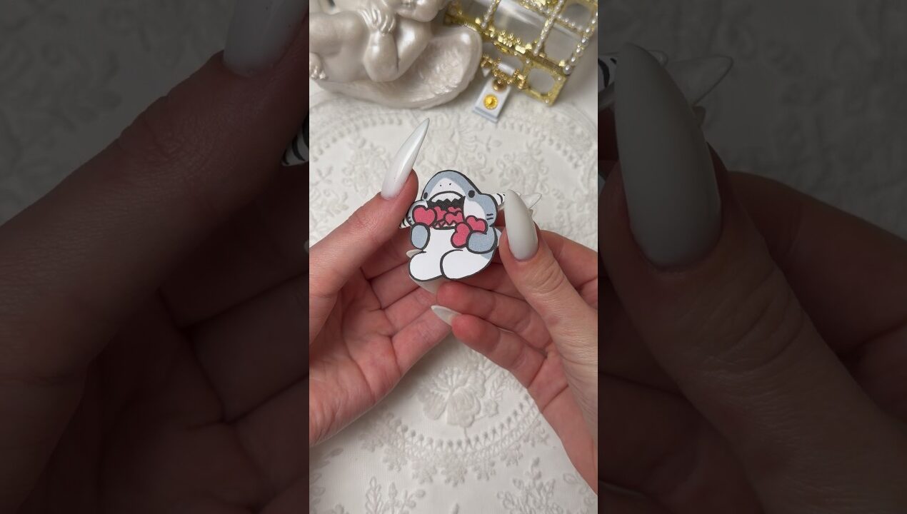 Cute shark sticker DIY🦈🌊#ardrawing #rec #victorianismart #asmr #diy