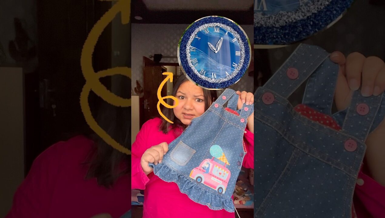 Diy Wall Clock from an old kids dress diy baby gift idea diy wall clock diy decor #diy #kidsdecor