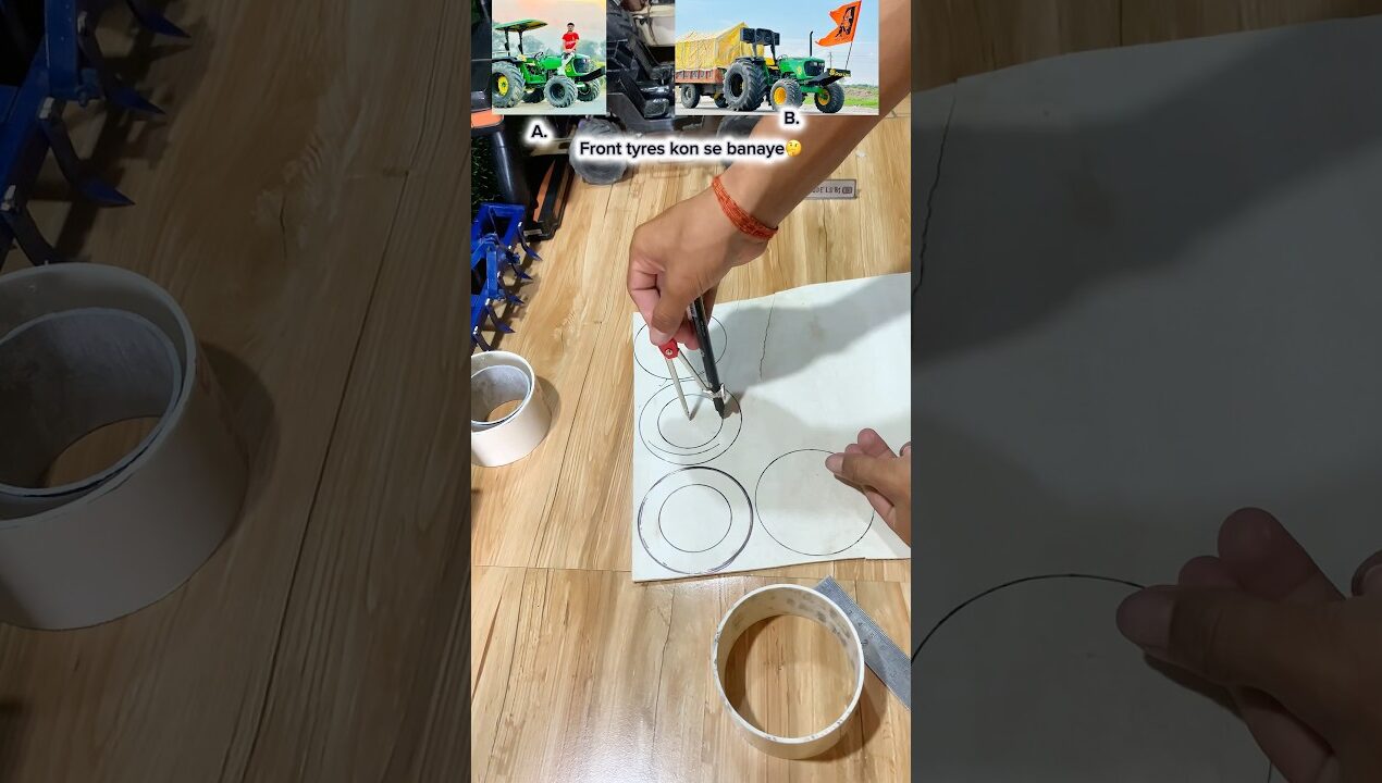 How to make rc tractor front tyres #experimnent #diy #truckrc #tractor